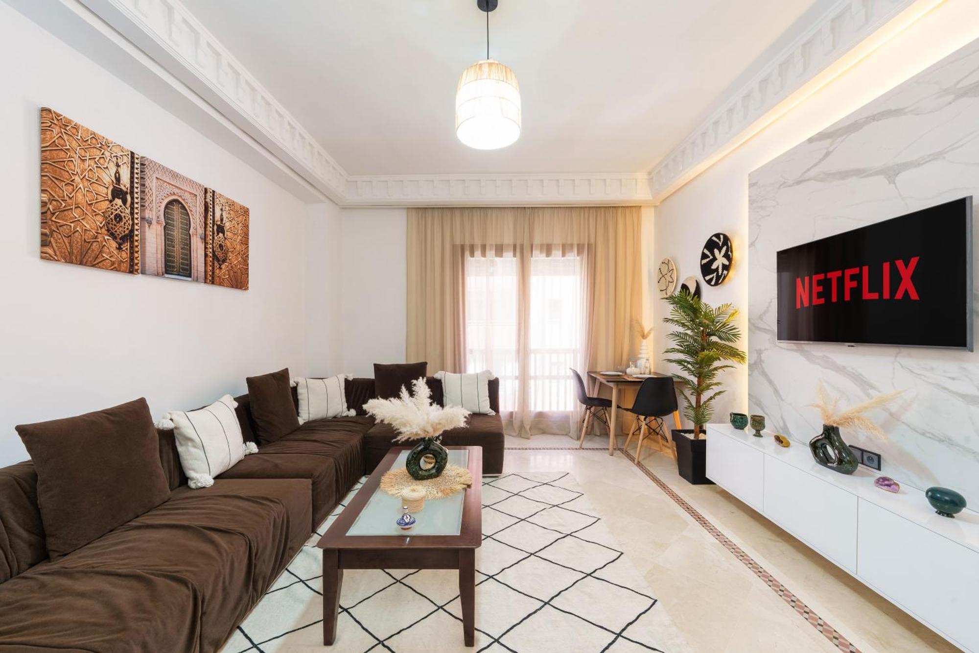 Appartement Chic Gueliz Plaza Avec Vue Marakéš Exteriér fotografie